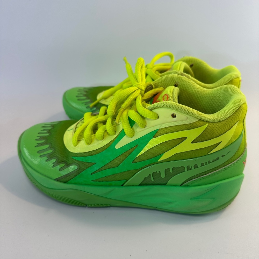 HTF Puma LaMelo Ball MB.02 Nickelodeon Slime Size 3 Kids Shoes 377610-01 - Picture 9 of 12